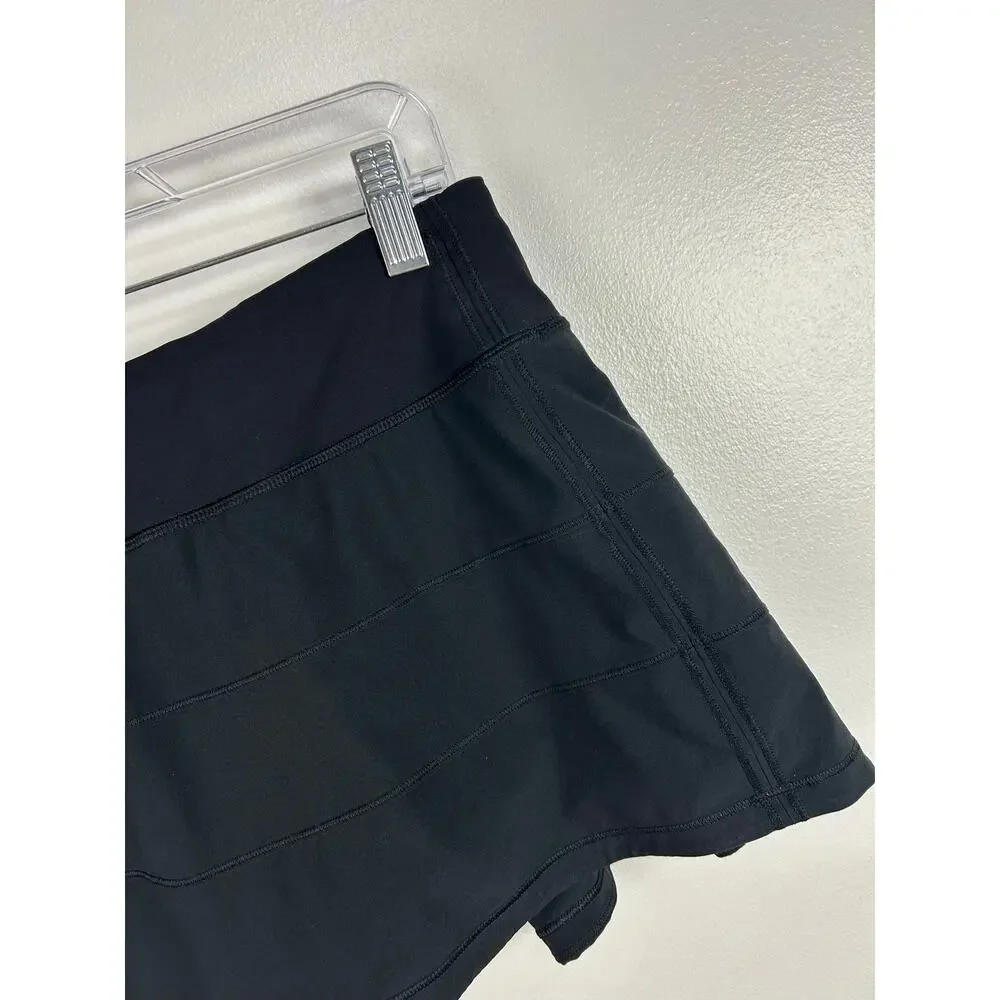 Lululemon Black Pace Rival Mid-Rise Skirt Size 6